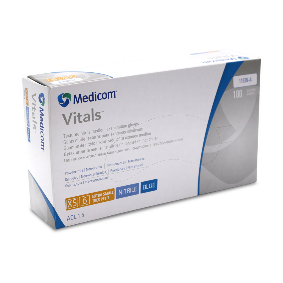 medicom safetouch advanced vitals rękawice nitrylowe bezpudrowe 100 szt.