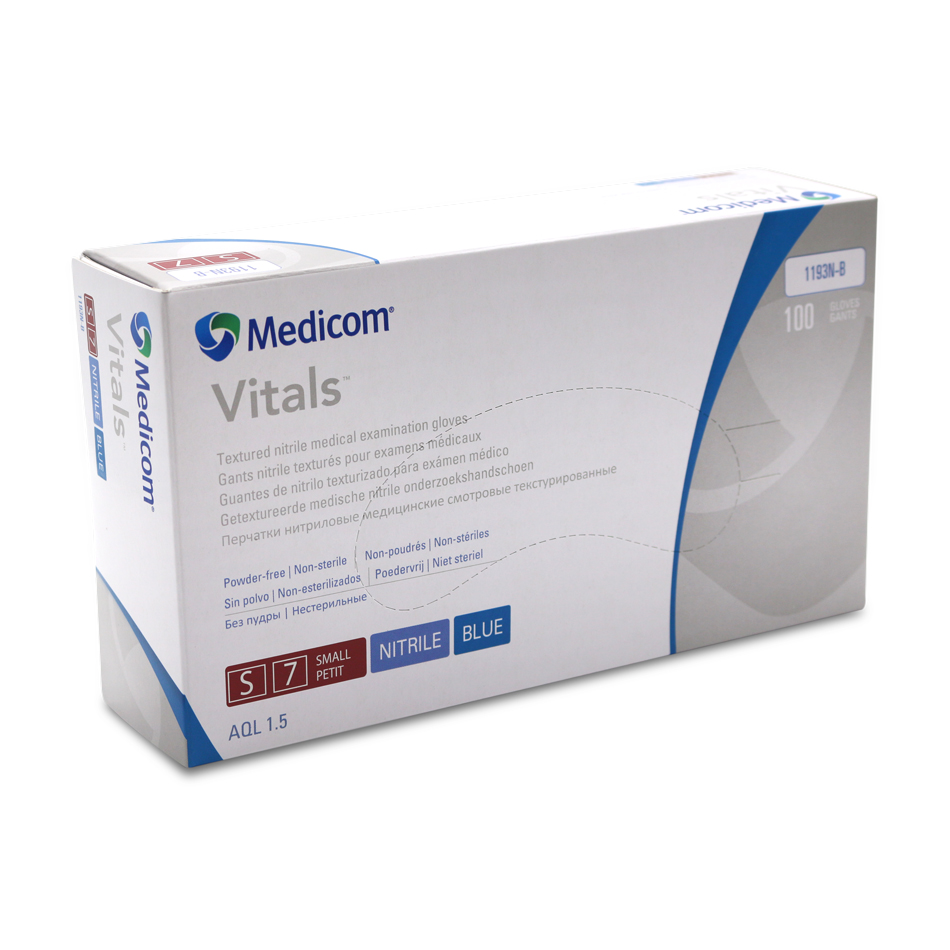medicom safetouch advanced vitals rękawice nitrylowe bezpudrowe 100 szt.