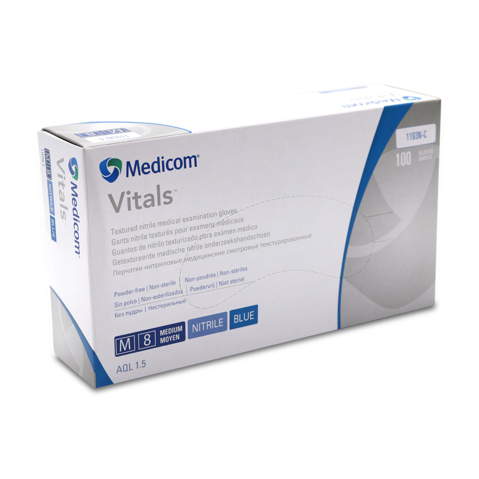 medicom safetouch advanced vitals rękawice nitrylowe bezpudrowe 100 szt.