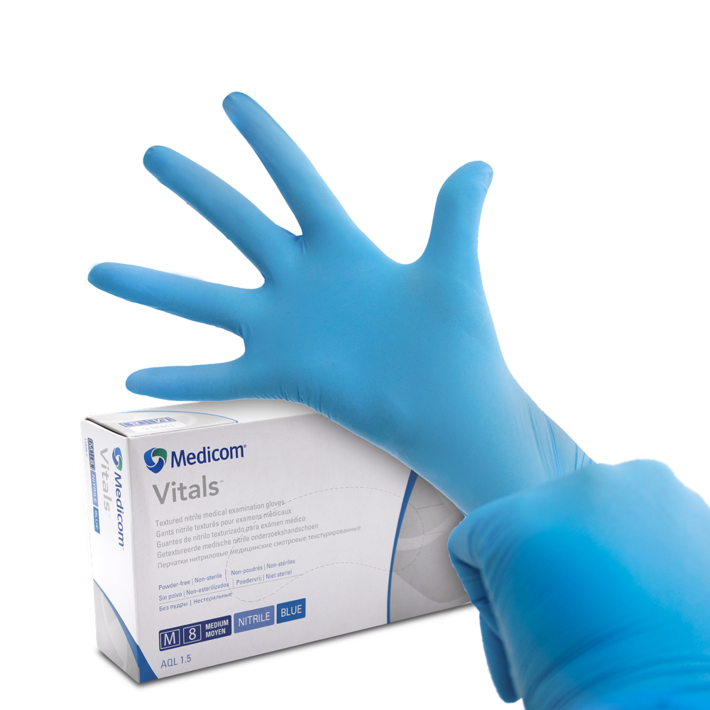 medicom safetouch advanced vitals rękawice nitrylowe bezpudrowe 100 szt.