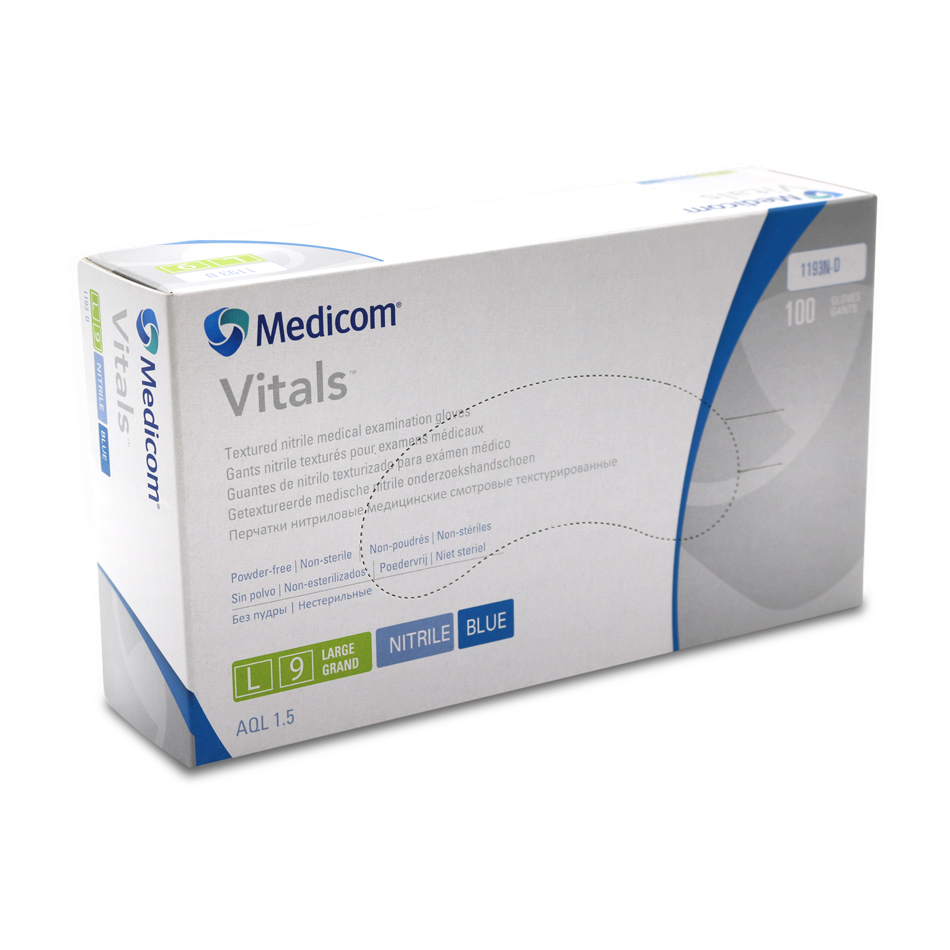 medicom safetouch advanced vitals rękawice nitrylowe bezpudrowe 100 szt.